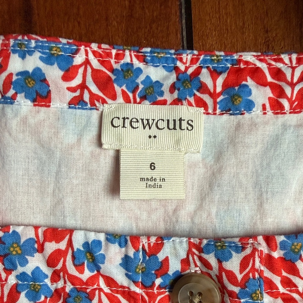 Crewcuts Red and Blue Floral Kids Dress - Picture 2 of 6